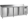 Table Refrigerada Negativa em Inox com Backsplash - 4 Portas - 460 L | TEFCOLD