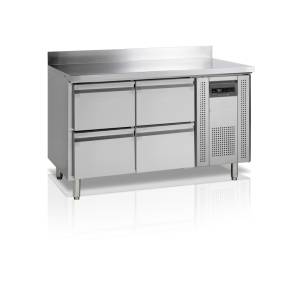 A Mesa Refrigerada Positiva com Backsplash em Inox - 4 Gavetas GN 1/1 TEFCOLD: eficiência e desempenho na cozinha profissional