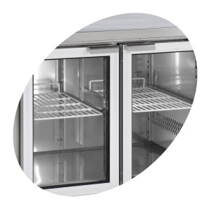 Mesa Refrigerada Inox 3 Portas de Vidro GN 1/1 TEFCOLD - Armazenamento e conservação ideal