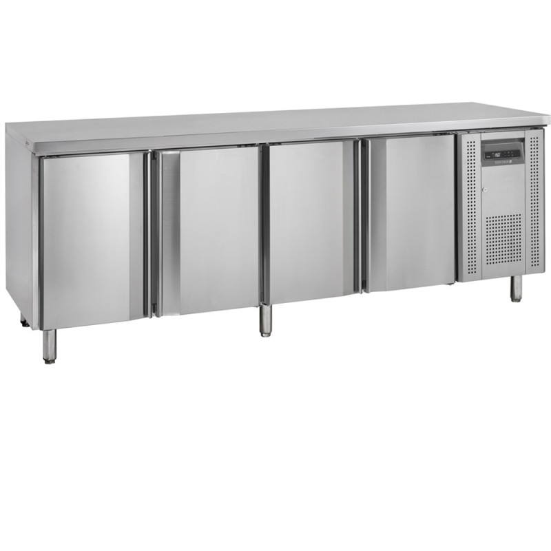 Mesa Refrigerada em Inox - 4 Portas - GN 1/1 da TEFCOLD: Conserve seus alimentos frescos com eficiência