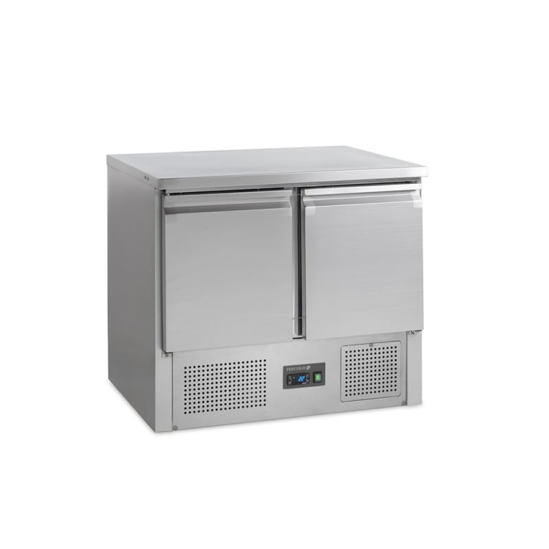 Saladette refrigerada GN 1/1 em inox - 2 portas - 230 L TEFCOLD: eficiência e durabilidade para profissionais