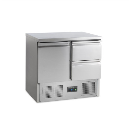 Saladette Refrigerada Positiva GN 1/1 Inox - 1 Porta e 2 Gavetas | TEFCOLD