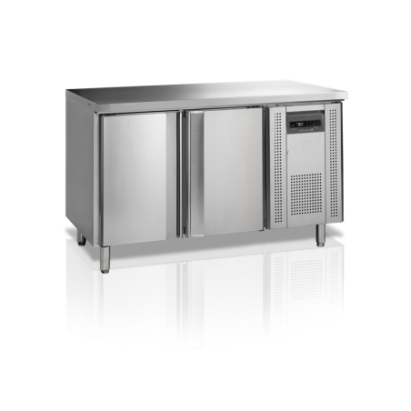 Mesa Refrigerada Inox 2 Portas GN 1/1 TEFCOLD CK7210/-SP - Refrigeração ventilada, descongelamento automático