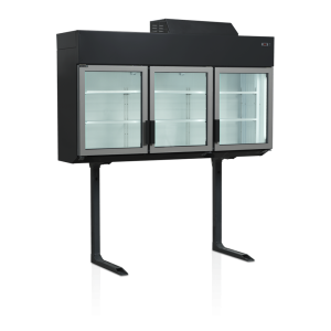 Black Wall Cabinet Freezer TEFCOLD 545L - Ideal for Supermarket