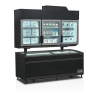 Black Wall Cabinet Freezer TEFCOLD 545L - Ideal for Supermarket