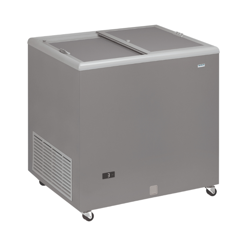 Professional Stainless Steel Chest Freezer with Opaque Lid - 220 L