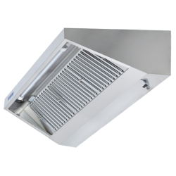 Exaustor de lanche completo 900 - Comprimento 1600 - Motor, LED e Dimmer - Dynasteel