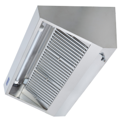 Exaustor de lanche completo 900 - Comprimento 1600 - Motor, LED e Dimmer - Dynasteel