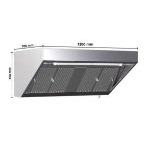 Snack Hood 700 Led Without Motor 1200 Dynasteel - Professional Kitchen