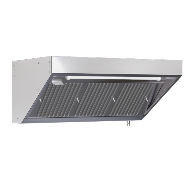 Exaustor Snack 700 Led Sem Motor Dynasteel - Comprimento 1400 mm, Aço Inoxidável AISI304