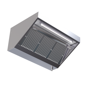 Snack hood 700 Led without motor Dynasteel - Length 1400 mm, Stainless steel AISI304