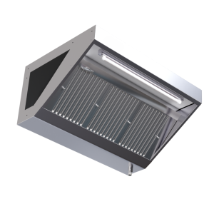 Snack hood 700 with LED and without motor from Dynasteel - Length 2000