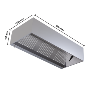Hotte Cubique 1100 com LED - Dynasteel - 1800mm