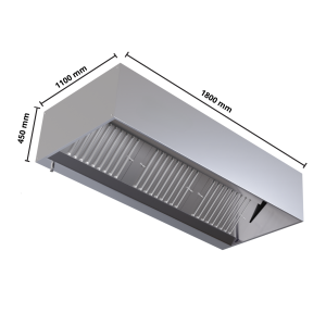 Hotte Cubique 1100 avec LED - Dynasteel - 1800mm