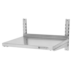 Stainless steel wall shelf on brackets - L 600 x D 400 mm - Dynasteel