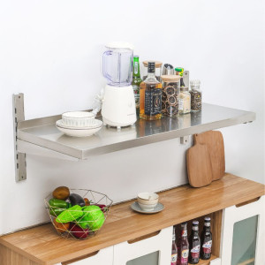 Stainless steel wall shelf - W 1000 x D 400 mm | Dynasteel