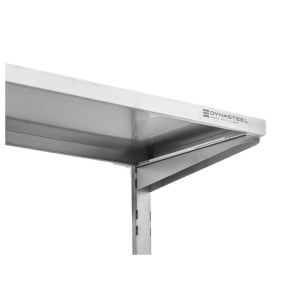 Etagère Murale em Inox em Cremalheiras 2 Níveis - L 1200 x P 400 mm - Dynasteel