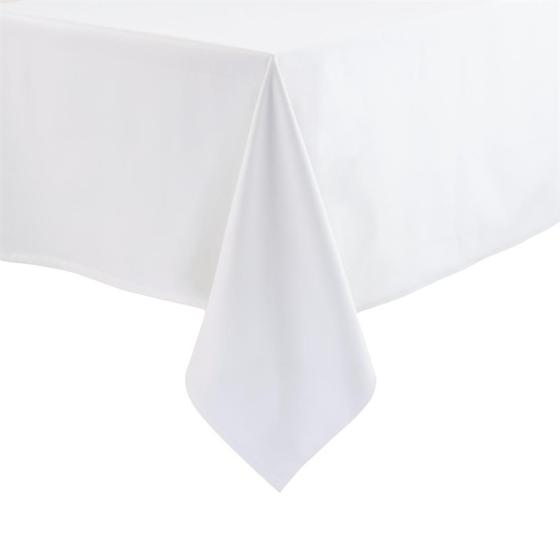White Tablecloth 1350x2300 mm Mitre Essentials & Polyester - Superior Quality