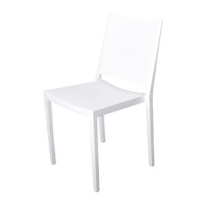 White stackable outdoor polypropylene chairs Florence - Set of 4