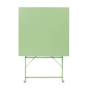 Mesa quadrada dobrável Bolero verde claro 600 mm em aço