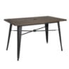 Table d'extérieur bois noir Bolero : Esthétique bois, robustesse aluminium pour vos espaces extérieurs professionnels.