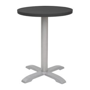 Tabuleiro de Mesa Redondo em Alumínio Preto Bolero 580mm - Moderno e Resistente