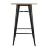 Black Bar Table with Bolero Wood Top - Elegant and Functional