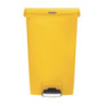 Lixeira com Pedal Frontal Amplo Amarela 68 L Rubbermaid: Higiene impecável e praticidade profissional