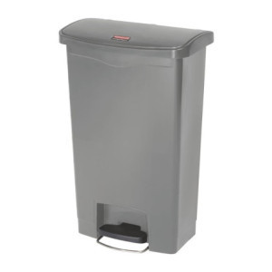 Poubelle à Pédale Frontale Grise 50L - Higiênico & Prático | Rubbermaid