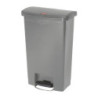 Poubelle à Pédale Frontale Grise 50L - Higiênico & Prático | Rubbermaid