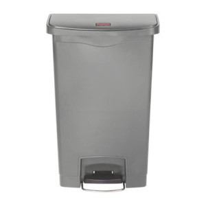 Poubelle à Pédale Frontale Grise 50L - Higiênico & Prático | Rubbermaid