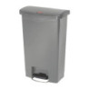 Poubelle à Pédale Frontale Grise 50L - Higiênico & Prático | Rubbermaid