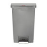 Poubelle à Pédale Frontale Grise 50L - Higiênico & Prático | Rubbermaid