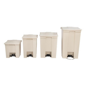 Contêiner com Pedal Bege 68 L Rubbermaid Step-On: Qualidade e Praticidade