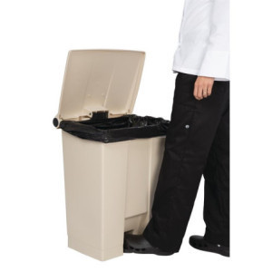 Contêiner com Pedal Bege 68 L Rubbermaid Step-On: Qualidade e Praticidade