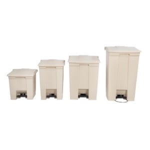 Contêiner com Pedal Bege 87L Rubbermaid Step-On: Durabilidade e Higiene