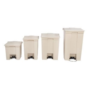 Contêiner com Pedal Bege 87L Rubbermaid Step-On: Durabilidade e Higiene