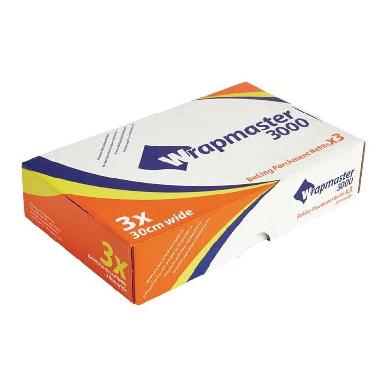 Papel manteiga 50m x 300mm - Conjunto de 3 Wrapmaster GM214