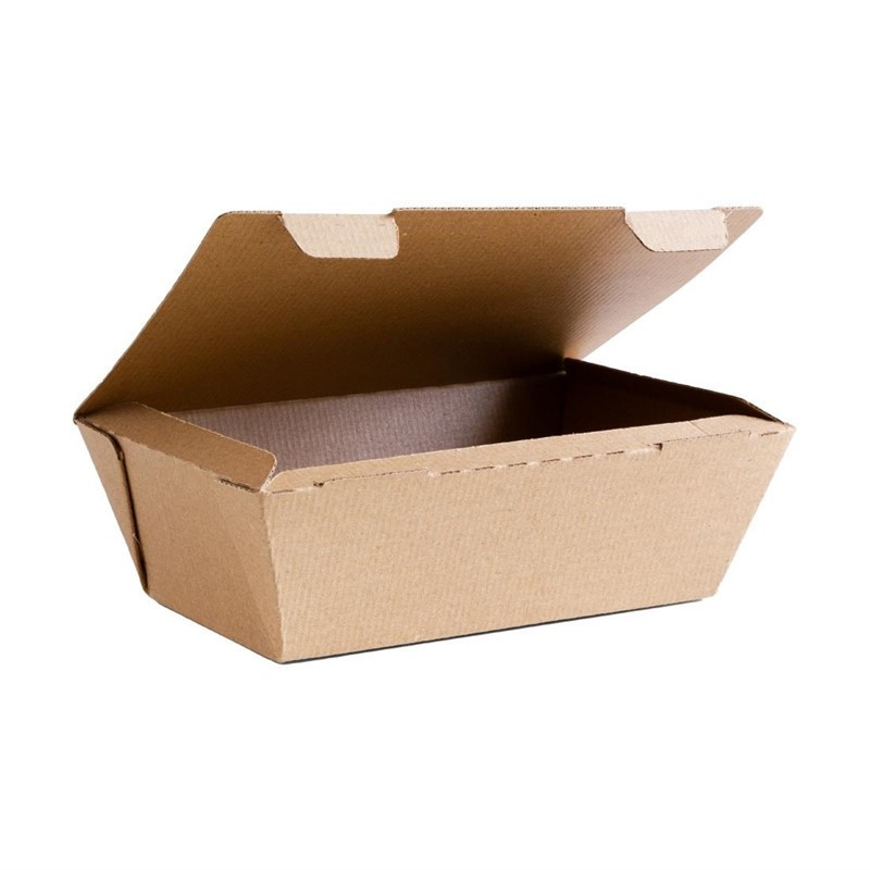 Caixas de alimentos microcaneladas compostáveis 130 x 195 mm - Conjunto de 300 Vegware