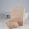 Small Compostable Hamburger Boxes 105mm: Eco-friendly solution in kraft