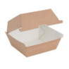 Compostable Small Hamburger Boxes 112mm - Pack of 150 Kraft Fiesta