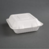 3-Compartment Bagasse Compostable Boxes 201mm - Pack of 200