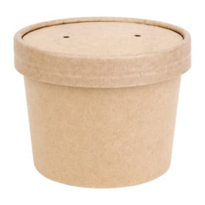 Soup Pots 340 ml 98 mm - Pack of 500 in Kraft Cardboard