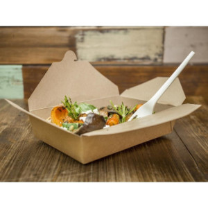 Boîtes Alimentaires Carton Compostable No.2 1500ml - Lot de 280 Vegware - Écologiques et pratiques