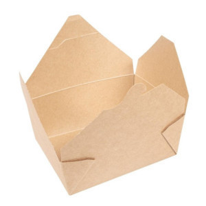 Compostable Cardboard Food Boxes No.3 1800 ml - Pack of 180 - Vegware - Ecological and practical!