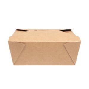 Compostable Cardboard Food Boxes No.3 1800 ml - Pack of 180 - Vegware - Ecological and practical!