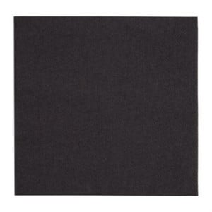 Serviettes 2 Plis Noires 330 mm - Lot de 2000 Snacking Eco-Friendly