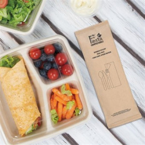 Meal Kits Wooden Cutlery Compostable - Pack of 250 eco-friendly