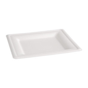 Compostable square bagasse plates 159mm - Pack of 50