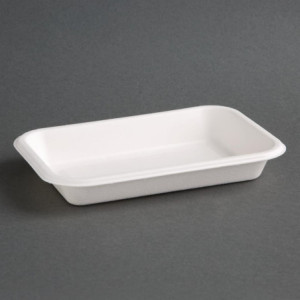 Compostable bagasse trays 680 ml - Pack of 50, superior quality